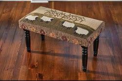 WILLOW AND SHEEP HOOKED BENCH