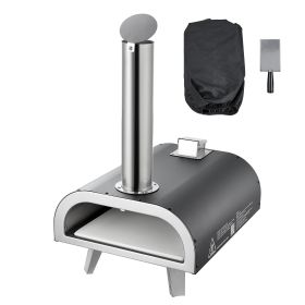 Outdoor Pizza Oven, 12 Inch Wood Fired Pizza Ovens, Pellet Pizza-Stove with Thermometer, Portable Pizza-Maker for Outside Backyard Patio Camping