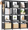 12 Cube Storage Organizer, DIY Bookcase, Metal Bookshelf