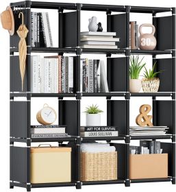 12 Cube Storage Organizer, DIY Bookcase, Metal Bookshelf