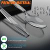 6.8" Clear Plastic Spoons Heavy Duty with Heat Resistant & BPA Free, Solid and Durable Plastic Cutlery