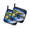 NEW Oyster Plate Pair of Pot Holders Kitchen Heat Resistant Pot Holders Sets Oven Hot Pads for Cooking Baking BBQ, 7 1/2 x 7 1/2