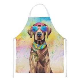 Chocolate Labrador Hippie Dawg Apron Cooking Kitchen Server Baking Crafts Gardening for Adult Women Men, Unisex, Large, Multicolor