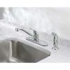 8" Widespread Single Handle Kitchen Faucet with Side Spray, Chrome