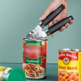 Original Heavy-duty Stainless Steel Smoothed Edge Manual Can Opener And Bottle Opener, Soft Ergonomic Handle, Large Handheld Easy-to-turn Knob