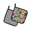 Lots of Border Collie Pair of Pot Holders Kitchen Heat Resistant Pot Holders Sets Oven Hot Pads for Cooking Baking BBQ, 7 1/2 x 7 1/2