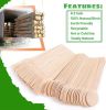 Disposable Wooden Cutlery Set - 200 Pack Wooden Compostable Utensils,Biodegradable and Earth Friendly, 6.3 Inch Length(100 Forks,100 Spoons)