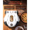 Pizza Oven, 12 in Electric Pizza Maker, 1200W Electric Pizzas Cooker with Cordierite Stone, 5-Mode Temperature Control