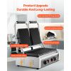 Commercial Panini Grill, 3600W Electric Sandwich Panini Maker, Stainless Steel Double Sandwichs Press with Handle and Temp Control