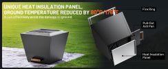 Cyberpit One Pro 25 inch Smokeless Fire Pit, Wood Burning Fireplaces w/Pull-Out Ash Pan, Portable Outdoor Firepits