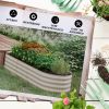 6.5' x 2' x 1.4' Galvanized Raised Garden Bed Kit, Outdoor Metal Elevated Planter Box with Safety Edging, Easy DIY Stock Tank for Growing Flowers