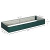 95" x 36" x 12" Galvanized Raised Garden Bed, Easy DIY and Cleaning for Growing Flowers, Herbs, Succulents, Green