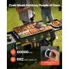 Gas Griddle, 4-Burner Flat Top Grill, 36 inch Grill Plate Foldable Propane Griddle with Wheels, 60000 BTU Outdoor Flat Top Grills for Pan-Frying