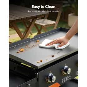 Gas Griddle, 4-Burner Flat Top Grill, 36 inch Grill Plate Foldable Propane Griddle with Wheels, 60000 BTU Outdoor Flat Top Grills for Pan-Frying