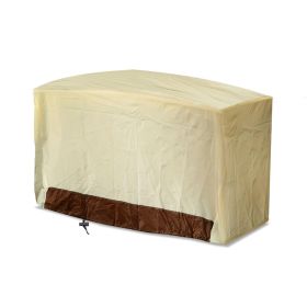 210D Waterproof Outdoor BBQ Grill Cover Windproof Dustproof Patio Gas Grill Oven Protector Oxford Cloth Garden (Color: Brown, size: 64 in)