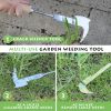 Crack Weeder, 12" Stainless Steel Crevice Weeding Tool with Wood Handle, L-Shaped Side-Walk Weed Puller Spatula